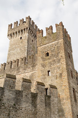 Fototapeta na wymiar Roca scaligera the castle in Sirmione Garda lake Lombardy Italy