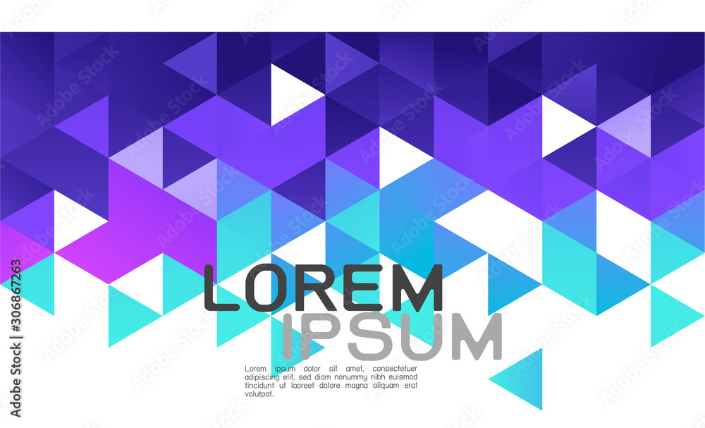 Poster abstract gradient blue mixed geometric template and modern overlapping on white background with spac