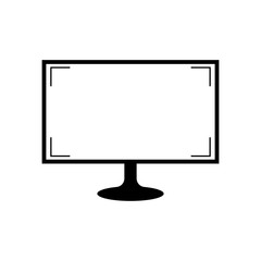 Monitor with a blank and isolated screen with a white background. mock-up template design, vector illustration elements.