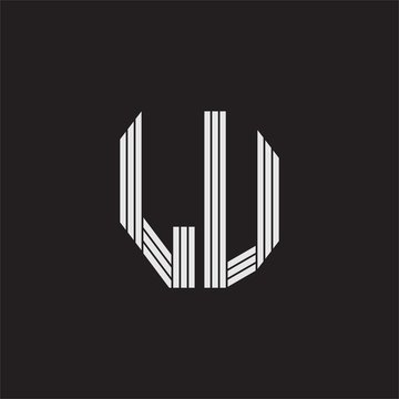 recommend clip art: LU Logo monogram with outline style linked isolated on black background