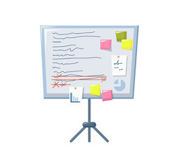 Time management planning board, business task planning. Sticker board for effective daily planning, scheduling, timetable work control, project management. Scrum methodology task board vector