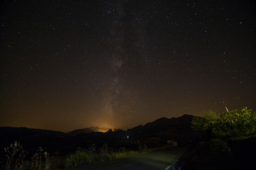 Milky way Grazalema mountains Cadiz Andalusia Spain