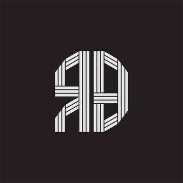 recommend clip art: RB Logo monogram with outline style linked isolated on black background