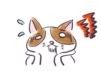 驚く  猫 イラスト 漫画