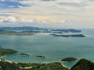 Malaysia, Langkawi view from Cable Car on top of the Machinchang mountain