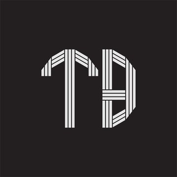 recommend clip art: TB Logo monogram with outline style linked isolated on black background