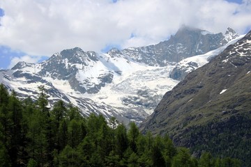 Fototapeta na wymiar Alpines Hochgebirge der Schweiz