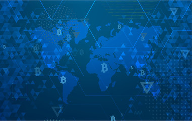 Abstract crypto currency illustration