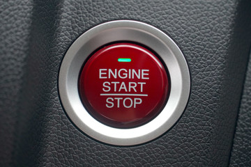 Start Stop Engine button, in car