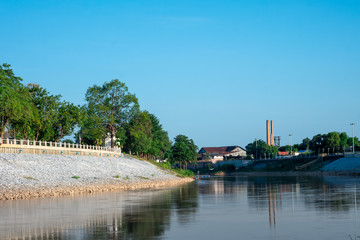 Morning atmosphere of the Nan River, Phitsanulok Province