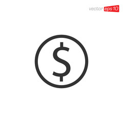 Dollar Money Icon Design Vector