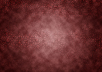 Snow and fog red background
