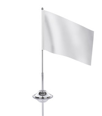 Blank table flag on white background, suitable for design, mockup