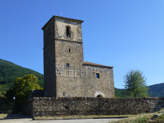 Fototapeta na wymiar Church in Badaguas village Huesca Aragon Spain