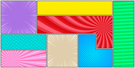 Abstract comic bright composition