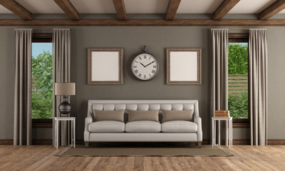 Classic style interior with elegant sofa