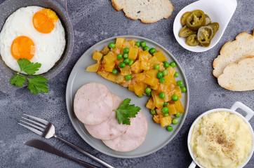 Breakfast serving concept.