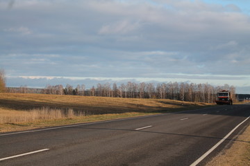 road and blue sky