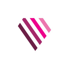 diamond color line logo design