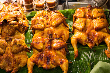 grilled chicken on the grill