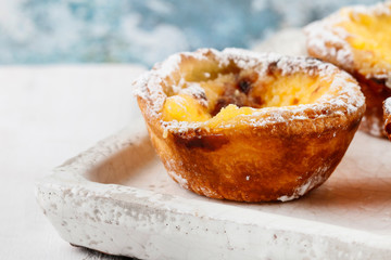 Homemade version of spanish sweet dessert called Crema Catalana.