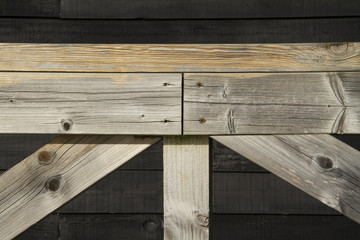 Wood beams at the seaside