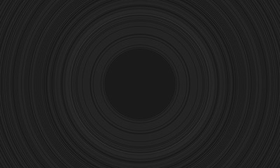 Gray circles on a black background. Portal, hole. Abstract painting. Vector illustration