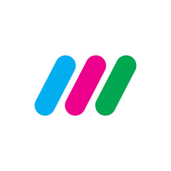 color pills line logo design