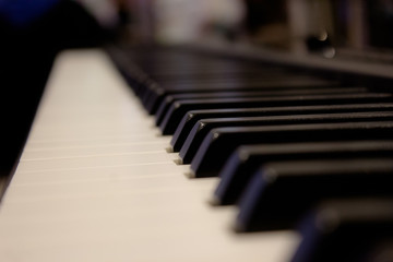 piano keyboard closeup