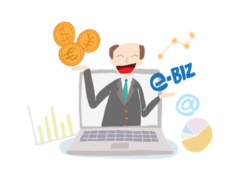 businessman with laptop