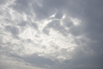 stormy weather and fluffy clouds