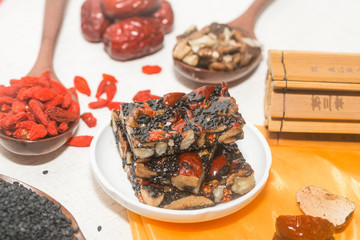 Donkey-hide gelatin paste, solid yuan paste, traditional medicine diet Chinese herbal medicine.