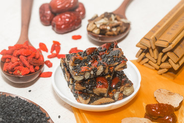 Donkey-hide gelatin paste, solid yuan paste, traditional medicine diet Chinese herbal medicine.