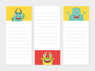 Layout flyers for notes. Vector illustration background.