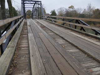 The War Eagle Bridge at War Eagle Mill is one of the famous attractions in Arkansas.