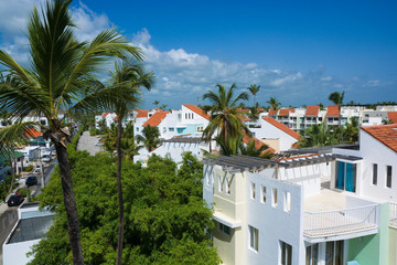 Fototapeta na wymiar Aerial view of Caribbean tourist resort, Punta Cana, Dominican Republic