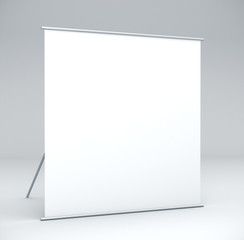 Blank poster in room