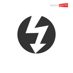Electrical Thunder Icon Design Vector