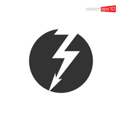 Electrical Thunder Icon Design Vector