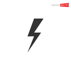 Electrical Thunder Icon Design Vector