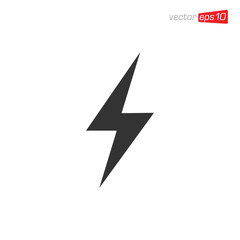 Electrical Thunder Icon Design Vector