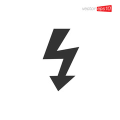 Electrical Thunder Icon Design Vector