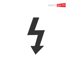 Fototapeta premium Electrical Thunder Icon Design Vector
