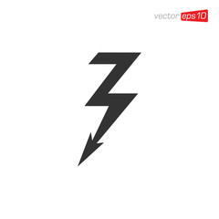 Electrical Thunder Icon Design Vector