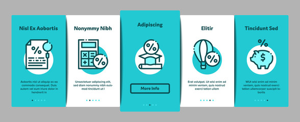 Naklejka premium Payday Loan Onboarding Mobile App Page Screen. Payday Money For Credit Of Car Or House, Education Or Travel Concept Illustrations