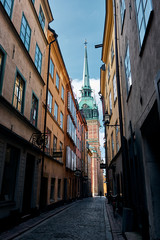Fototapeta na wymiar The Landscape around Gamla Stan in Stockholm, Sweden