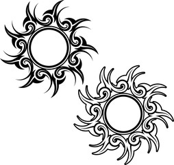 Tribal Tattoo Sun Design