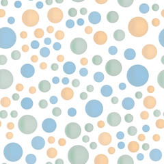 Fototapeta na wymiar Orange, blue and green circles arranged in a random order