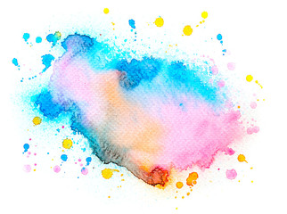 abstract watercolor background.splash colorful on paper.