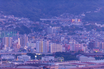 Naklejka premium 地方都市の夕暮れ（福岡県）